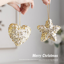 圣诞树配件装饰长闪粉吊饰小挂件活动场景拍照道具场景装扮新款