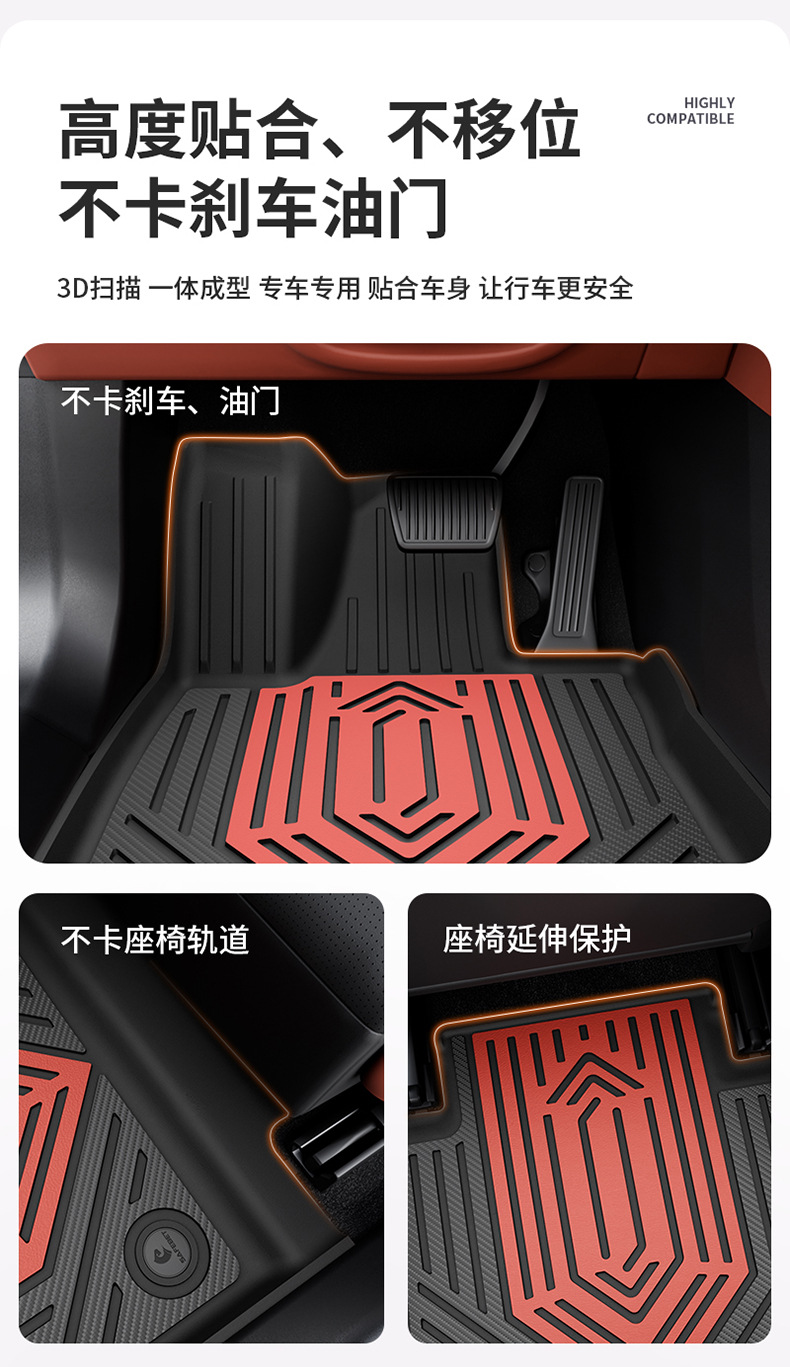 Suitable for Shangjie Z7 Z7T H5 Special Vehicles, Colorful Tpe Car Floor Mats, Car Accessories, Trunk Mat