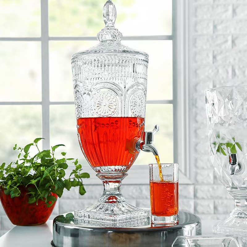 Glass fruit juice with water faucet Nordic commercial hotel buffet…