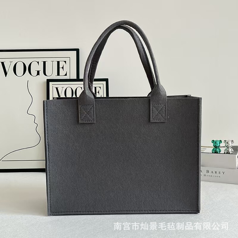 フェルトバッグハンドバッグカスタムロゴ収納ギフトバッグショッピングバッグ大容量ハンドショルダートートバッグカスタム|undefined