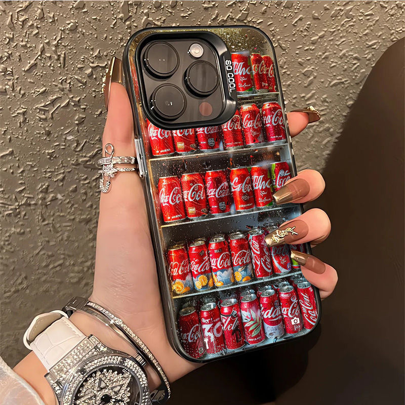 Cool Coke Can Phone Case Suitable for Apple 16, iPhone 15, iPhone 17 Pro Max, Anti-Drop, Niche, Hard for iPhone 14, 13, 12