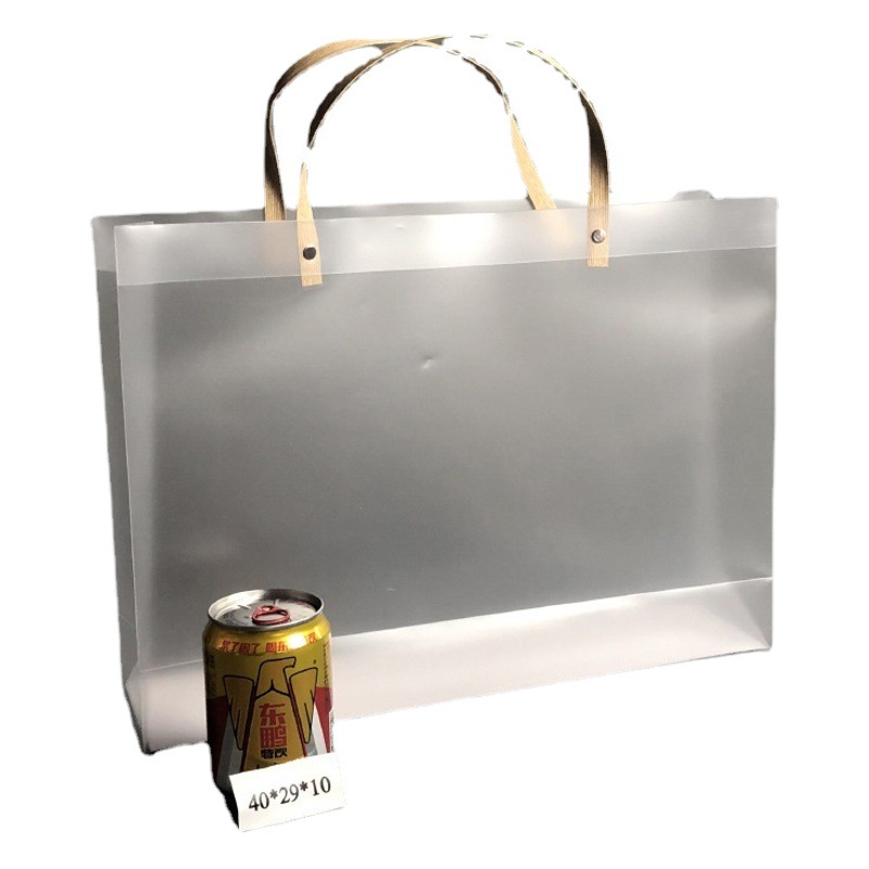 Navidad impermeable bolso transparente esmerilado regalo bolsa flor bolsa de plástico caramelo embalaje bolso de mano image 1