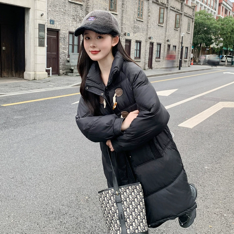 Long down jacket, winter cute warm jeans, Korean style, mid-length, 2024 years, for teenagers