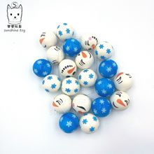 跨境热卖4cmpu球圣诞节雪花雪人玩具海绵发泄球儿童发泡玩具压力