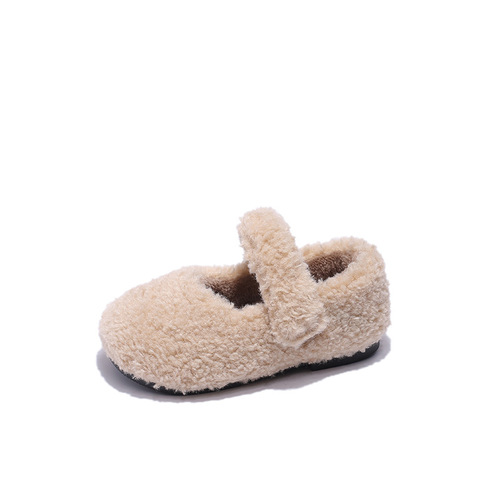 Children's Mao Mao Shoes 2025 Autumn Winter Korean Version Plush Kids' Shoes Girls' Fleece-lined Mao Mao Shoes Girls' Baby Cotton Shoes