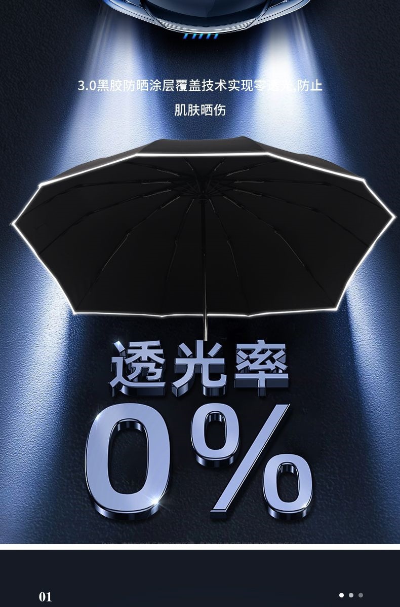 Extra-large electric vehicle umbrella, foldable, sun-blocking, reinforced, windproof, dual-use for rain and shine, eccentric umbrella for electric bikes