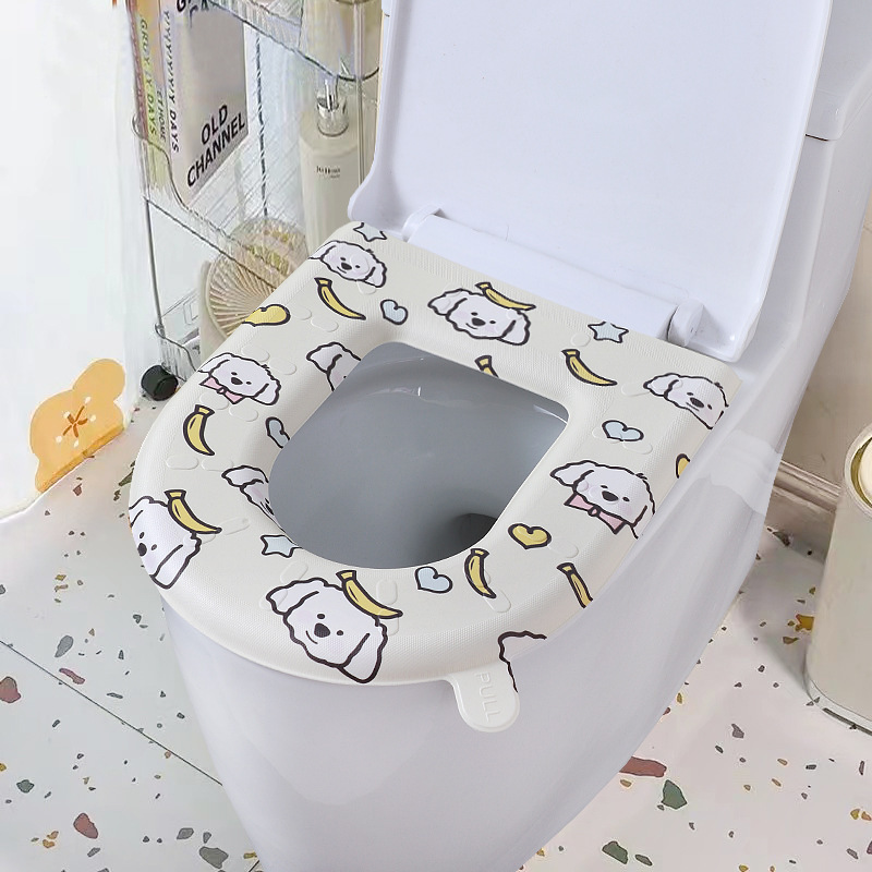 防水トイレマット、トイレシート、冬用、四季通用、トイレシリコンフォームリング、便座カバー、中国風|undefined