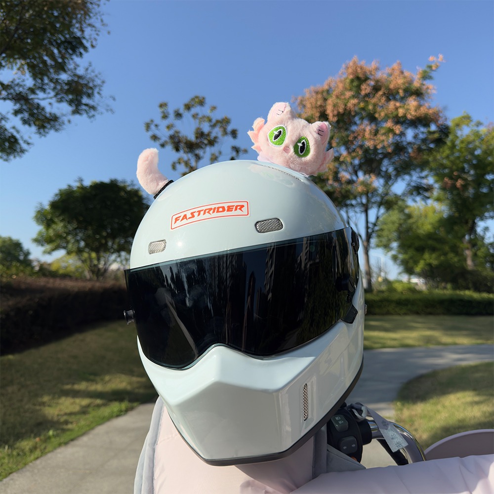 Suzume's Locking-Up Cat Motorcycle Helmet Decoration