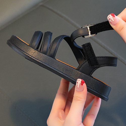 Children's sandals, open-toe, elegant summer new fashion Korean-style princess student cute versatile stylish sandals