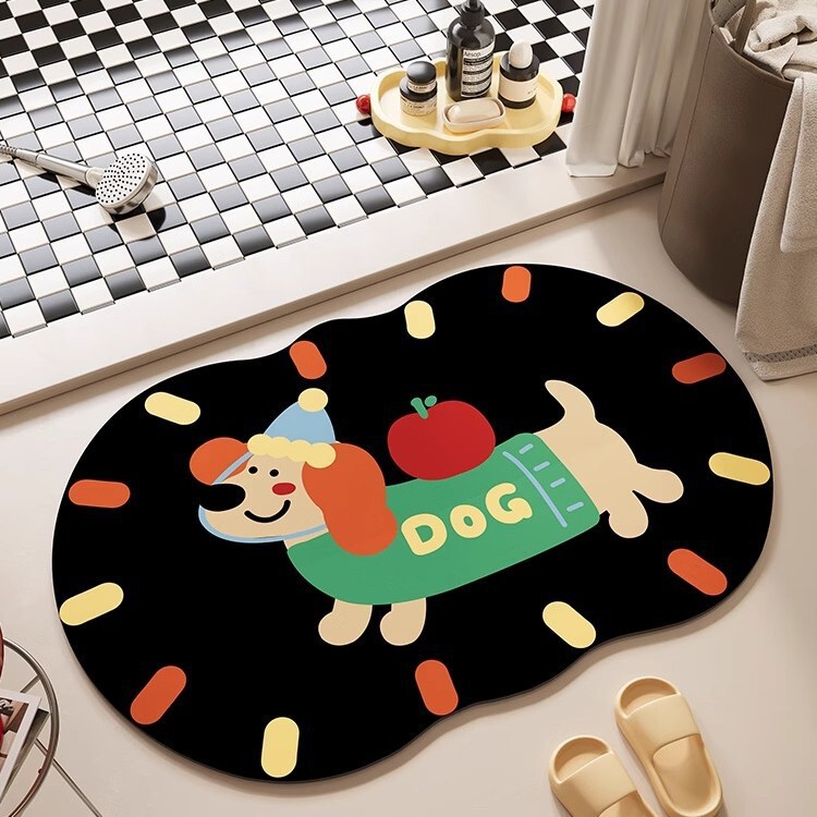 Bathroom Floor Mat Diatom Mud Absorbent Mat Bathroom Toilet Door Non-Slip Mat Bathroom Carpet Door Mat