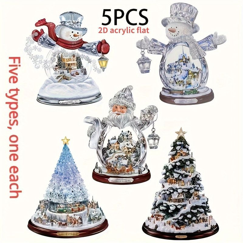 国境を越えたクリスマス恋歌祝日パーティー氷凌花雪花アクリルイヤリングレトロファッション大衆デザインイヤリング|undefined