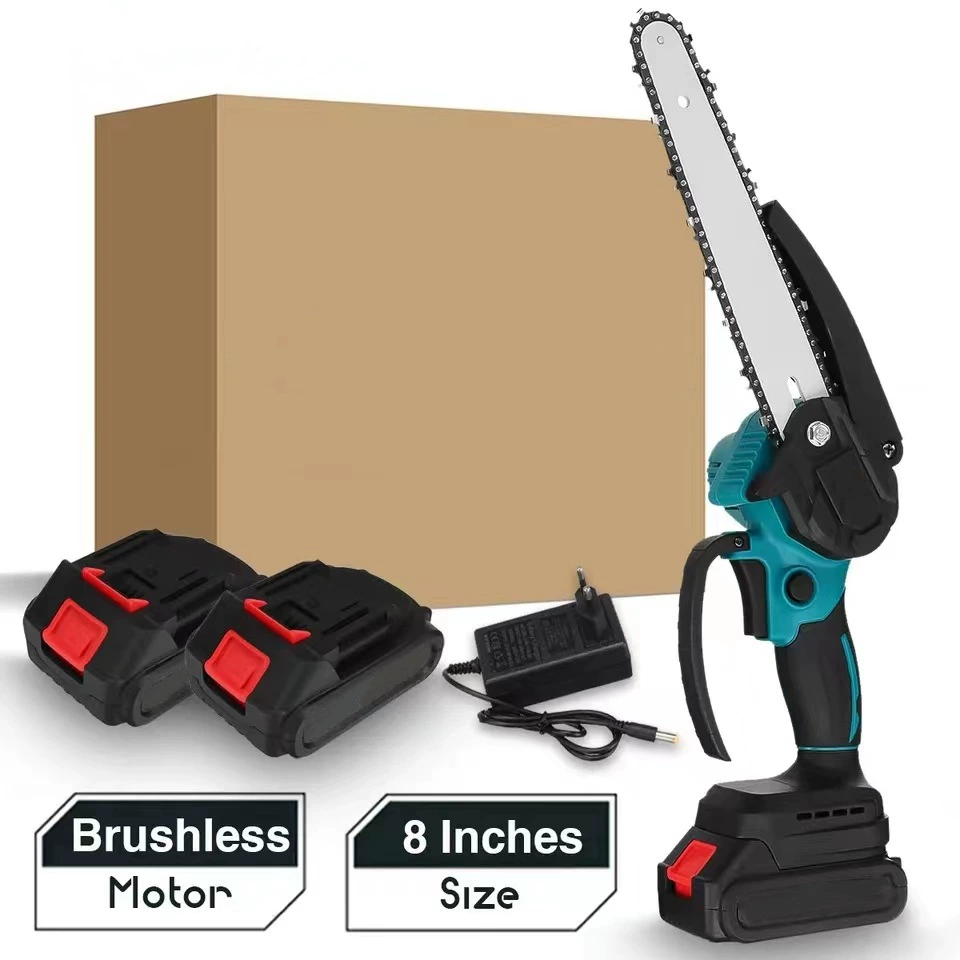 Оптовая продажа с фабрики мини-одноручная литиевая бензопила для домашнего использования небольшая зарядная беспроводная цепная пила для наружного использования садовая бензопила