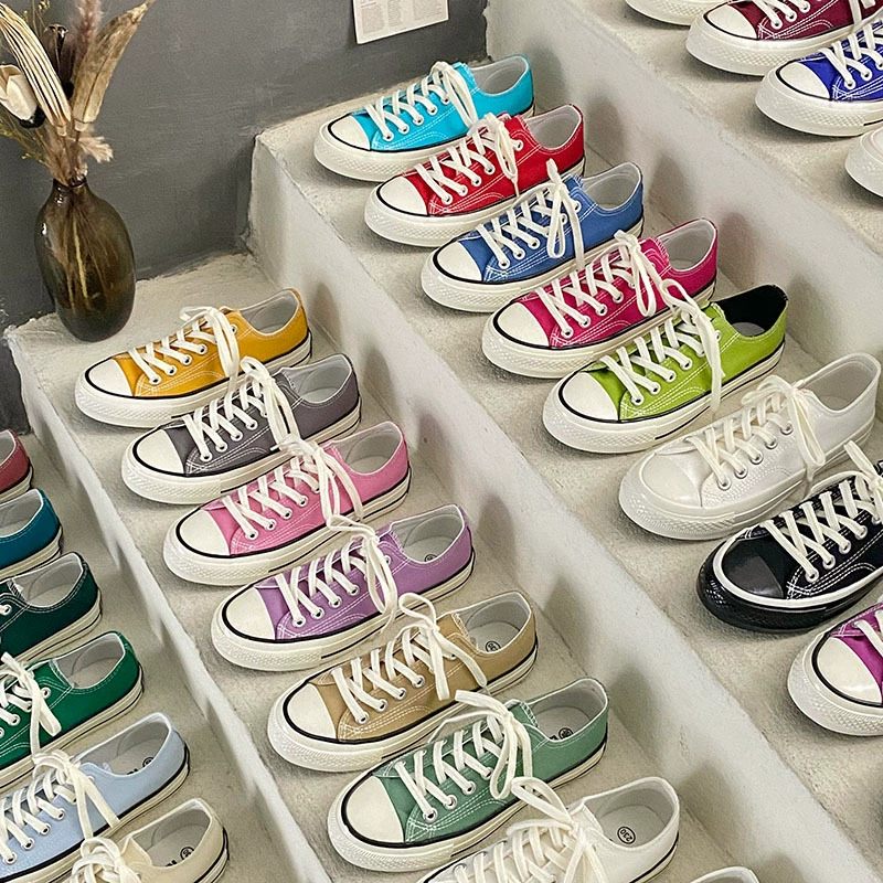 Ретро-классические универсальные парусиновые туфли 1970-х годов в стиле Харадзюку для пар с низким верхом, женские кроссовки в стиле интернет-знаменитостей, Tide