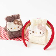 珊瑚绒袜子女中筒袜冬季加厚保暖地板袜可爱hellokitty家居睡眠袜