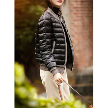 高端95白鹅绒轻薄羽绒服 棒球服外套 短款鹅绒服女款秋冬平湖女装