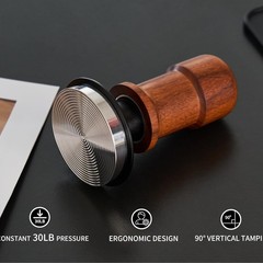 木製ハンドル弾性パウダーハンマー 51/53/58 ミリメートルステンレス鋼定調整フィラーコーヒーパウダーハンマーのクロスボーダー特別供給