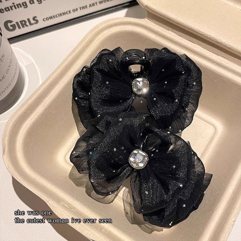 满天星网纱泡泡云朵抓夹女春夏发量少发夹半扎马尾发卡夹子显气质|undefined
