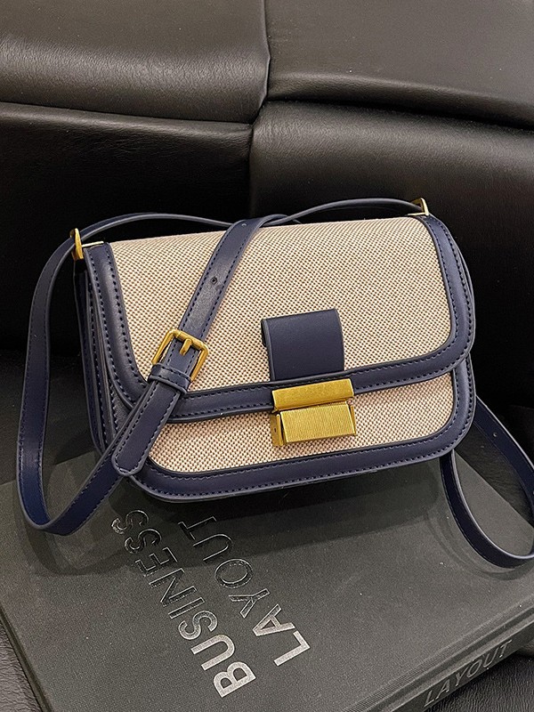 Diseño de nicho lino costuras pequeño bolso cuadrado femenino 2025 transfronterizo nuevo estilo moda retro textura bolso de mensajero