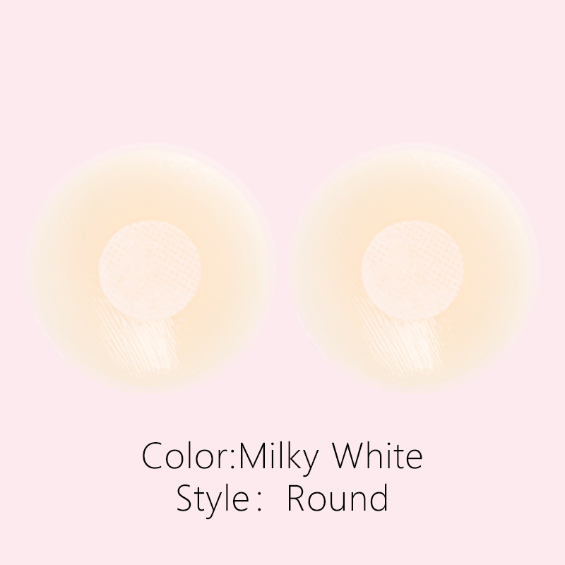 6.5CM 유백색 원형(단조 천으로 붙여넣음)