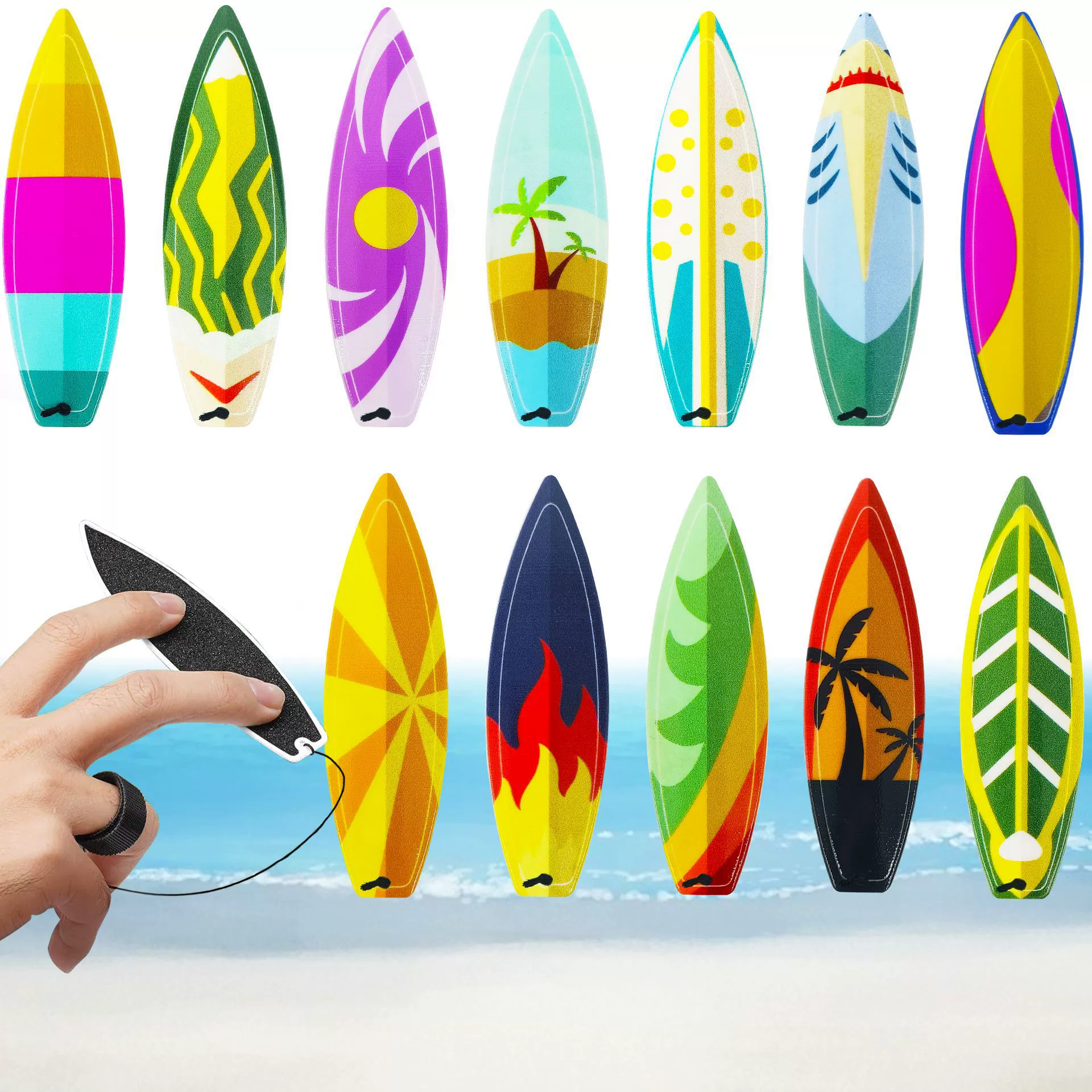 Finger surfboard новый печатный кончик пальца доска для серфинга большой палец пальца кончик воздуха для серфинга игрушка