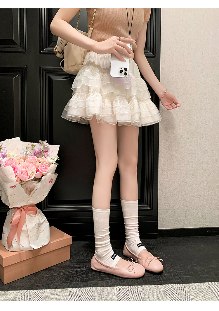 Giày ballet nữ da cừu mũi tròn nơ bướm đế bệt mềm mại — màu nâu chi tiết 13