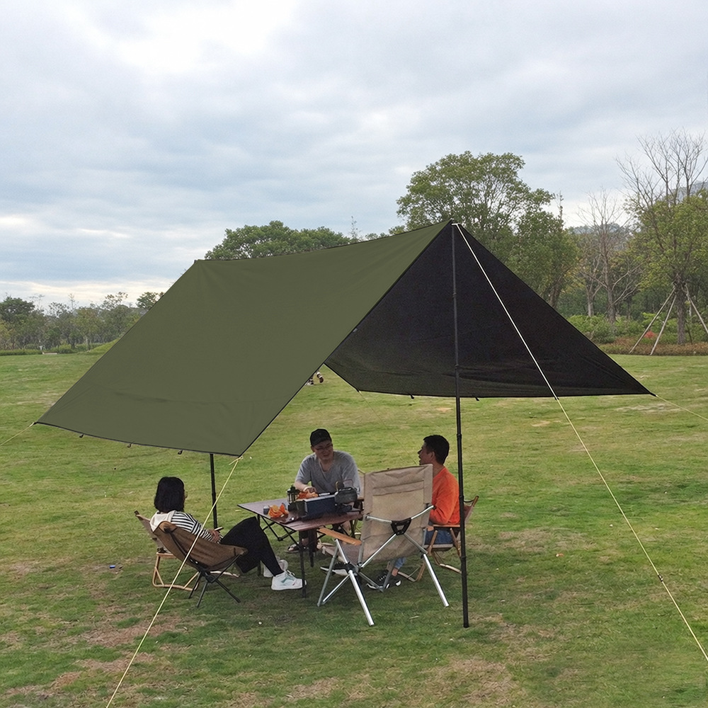 Square Multi-Point Canopy Tent with 19 Attachment Points, Multifunctional Outdoor Hiking Camping Bc Shelter Tent