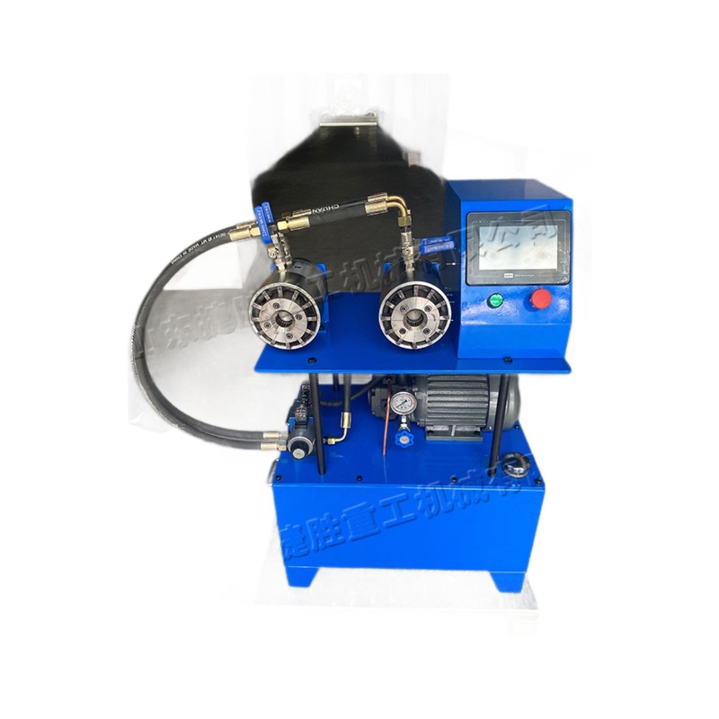 Máquina de sujeción de manguera de doble cabeza de control numérico máquina de sujeción de manguera vertical máquina de tubería de baño máquina de tubería de pulverización automática máquina de bloqueo de tubería PE