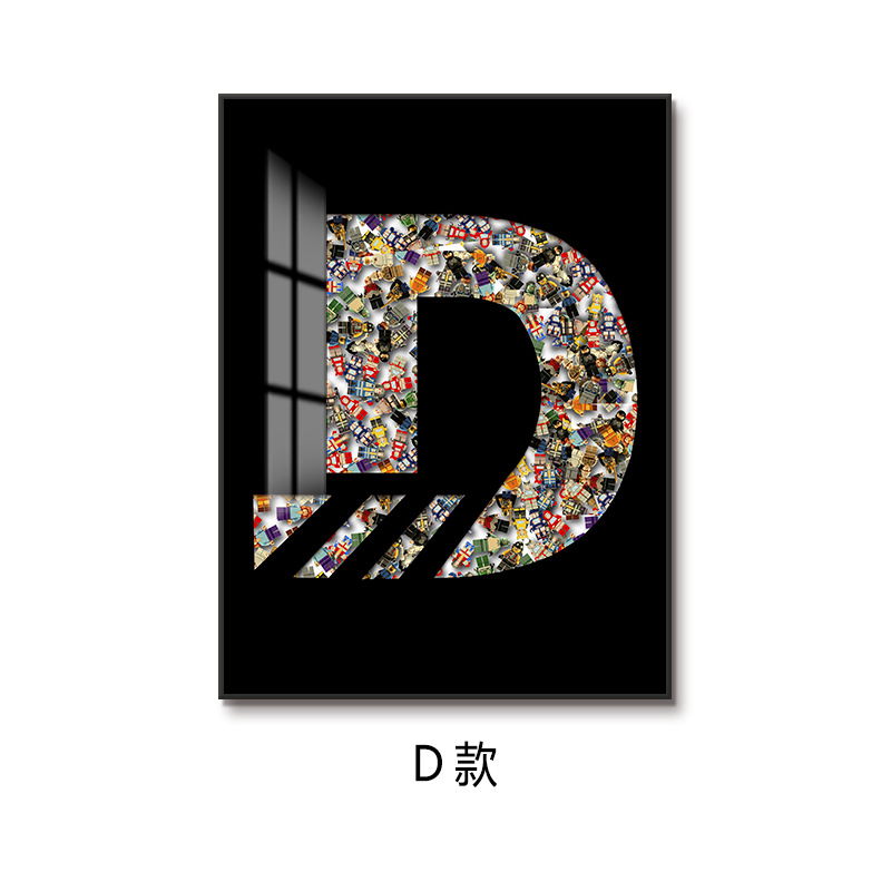 Bloques de construcción de Lego, pintura colgante, pintura decorativa tridimensional, pasillo de entrada, mural de entrada, dormitorio de niños, pared de comedor 3D