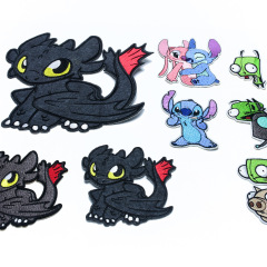 Creative cartoon anime embroidery fabric patch computer full dense embroidery clothing accessories decoration patch wholesale