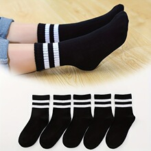 K 29559 Kids Solid Mid Calf Socks ��ͯ��ɫ��Ͳ���ӿ羳��