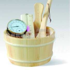 桑拿桶木勺汗蒸房木桶温湿度计沙漏桑拿附件干蒸房桑拿炉浇水桶