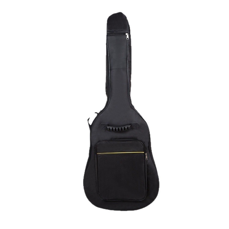 Funda para guitarra acústica 38-41 pulgadas, mochila y asa, tela Oxford impermeable y acolchada, hilo amarillo, venta directa de fábrica image 7