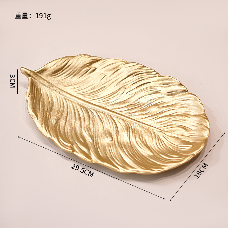 INS simple Nordic snack Candy placa sala de estar hogar mesa de comedor Placa de almacenamiento creativo bandeja de oro adornos de decoración