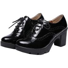 H 99072 Platform Work T Strap Chunky Heel Shoes �ָ�����ŮЬ