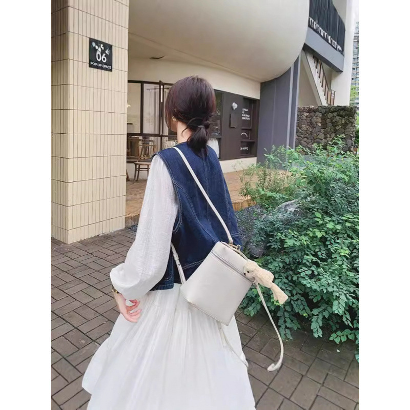 复古牛仔马甲超仙长裙套装女2025春新款气质减龄显瘦连衣裙两件套|undefined