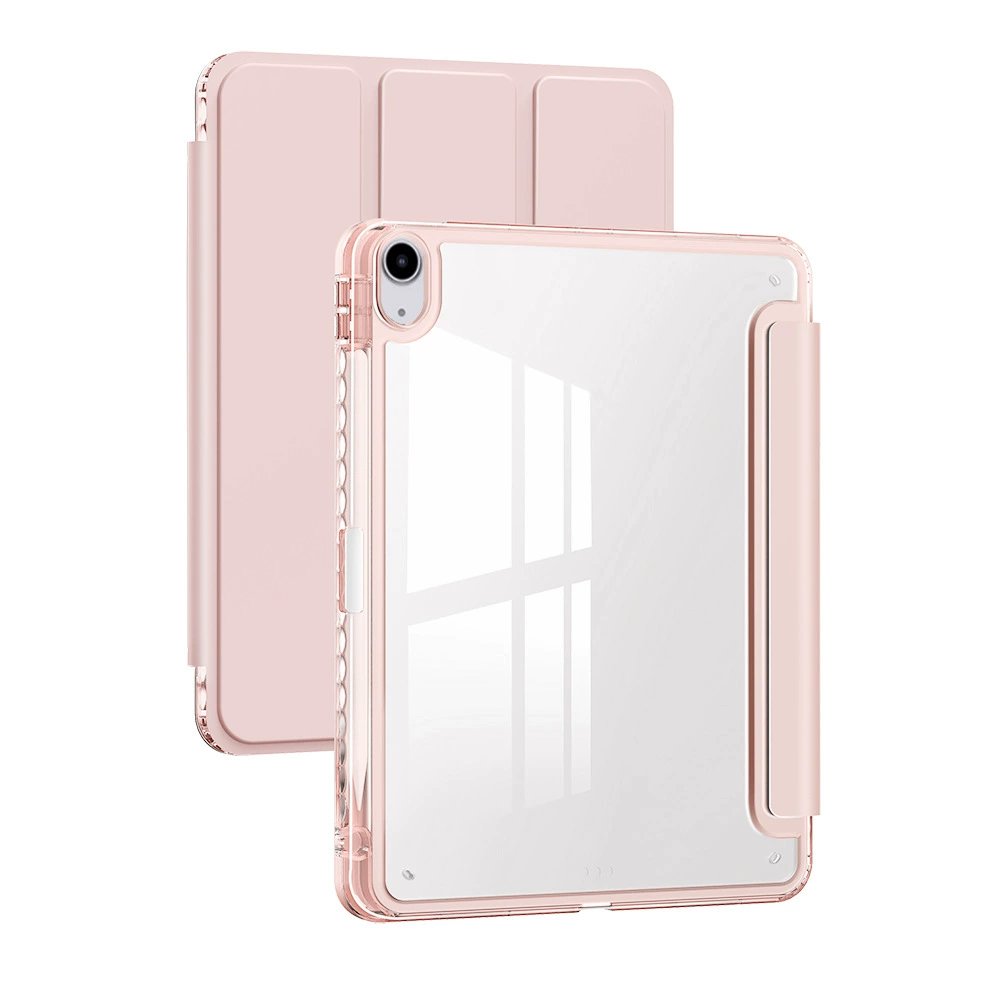 Подходит для iPadair 13 дюймов, защитный чехол. Прозрачный акриловый корпус с прорезью для ручки, тройной откидной чехол из кожи.