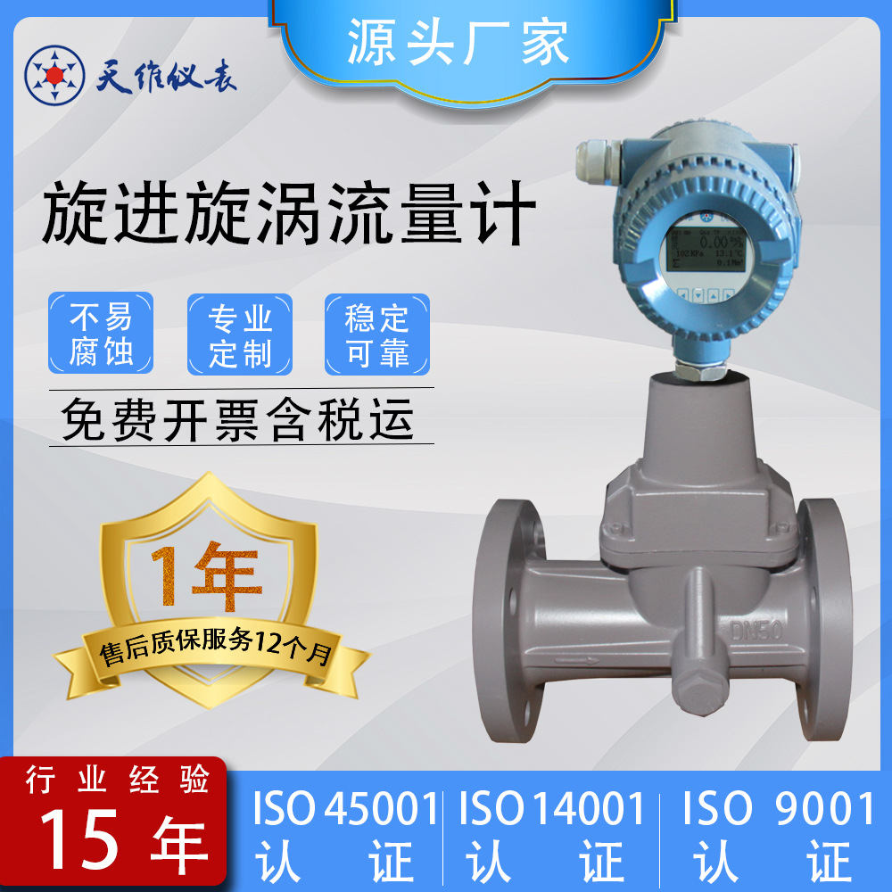 旋涡流量计氧气、氮气及各种易燃易爆等气体计量 旋进旋涡流量计