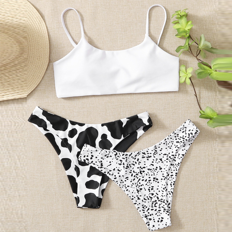 new bikini sexy backless split swimsuit cow leopard spot bikinipicture3