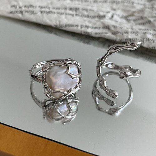 925 Sterling Silver Index Ring for Women, Instagram Style, Pearl-Cool Style, Fashionable, High-End Design, Light Luxury, Versatile Ring