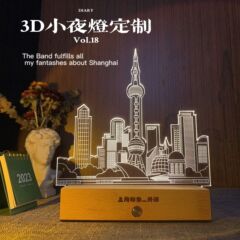 小夜灯カスタム大学キャンパス卒業記念プレゼント創意文創旅行宣伝diyアクリル電気スタンド