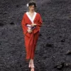 [红白领和服送白色腰封扇子头花]