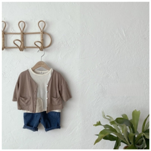 Korean version ins summer versatile air-conditioned long-sleeved cardigan for boys and girls thin cotton skin-friendly infant sun protection clothing and anti-mosquito jacket