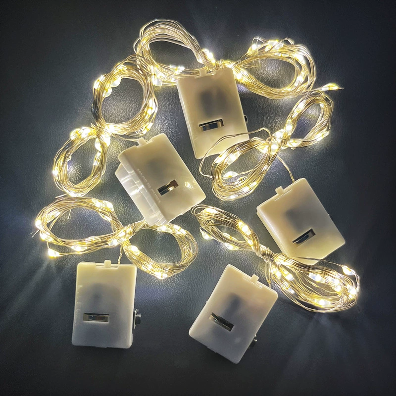 LED медная световая лента, подарочная коробка, мигающие огни