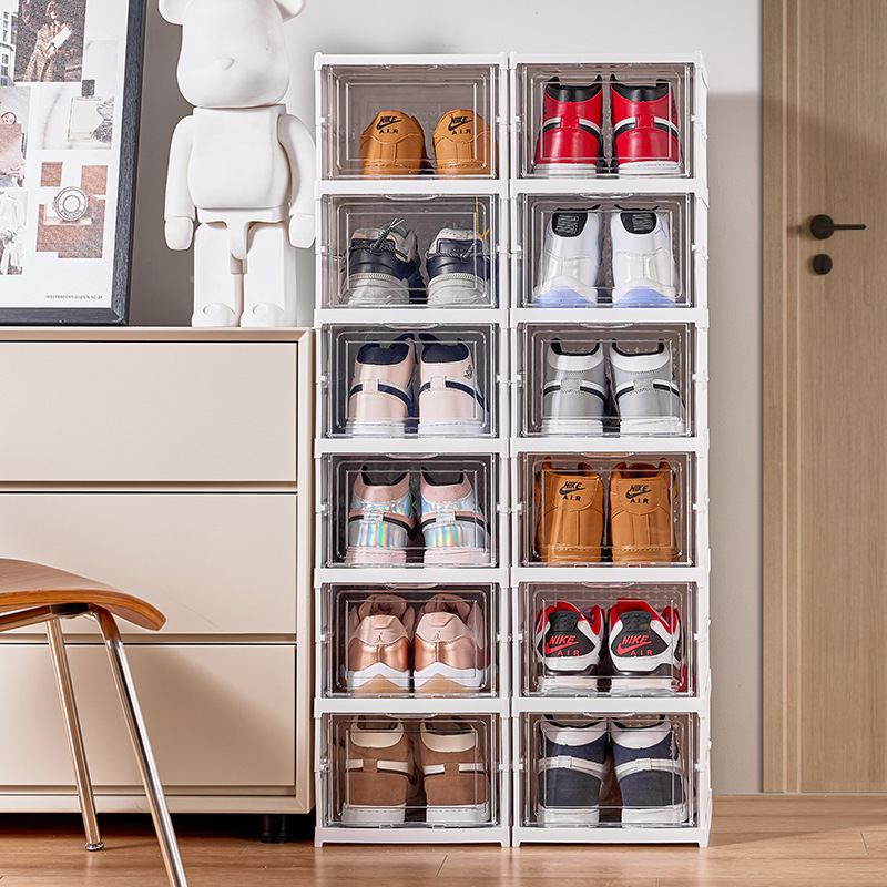 Free installation thick shoe box transparent shoe cabinet storage…