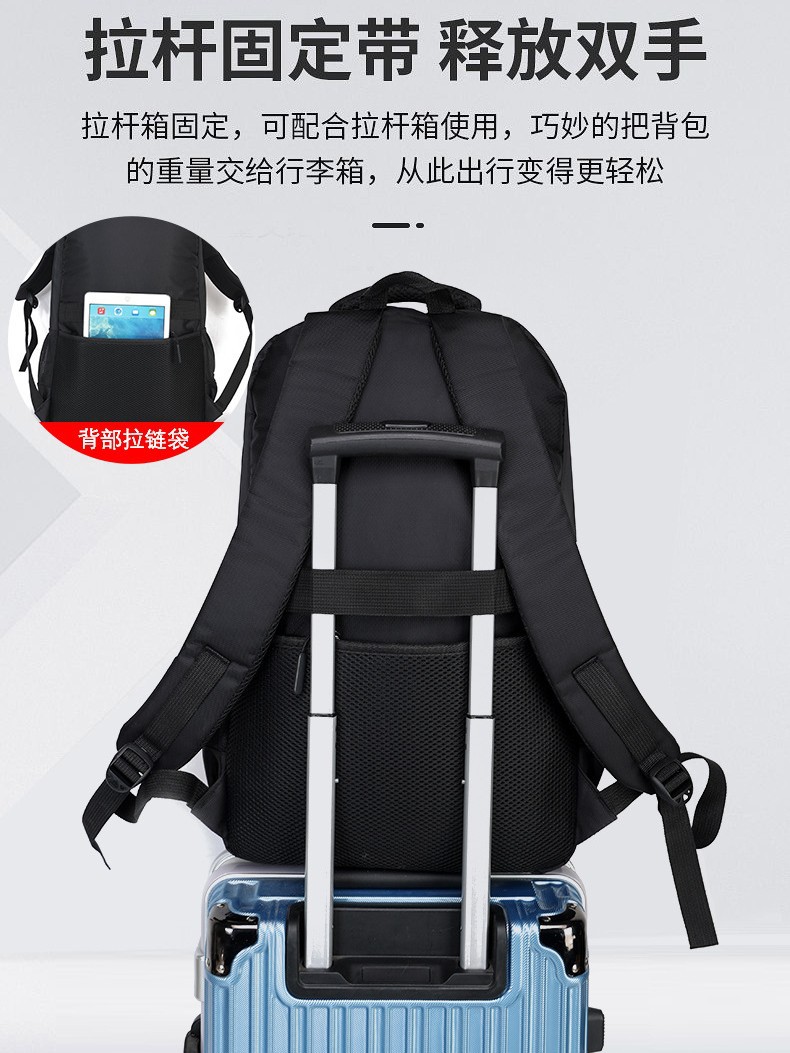 Nueva mochila de hombre de color sólido, mochila de escuela secundaria, mochila de Oxford, mochila de viaje impermeable