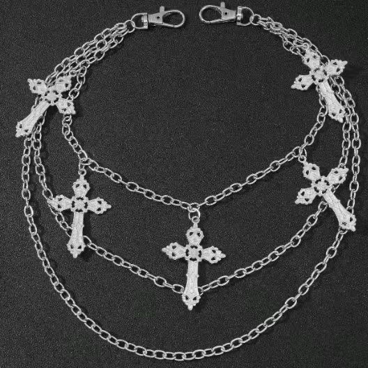 Metal accessory, universal chain, trousers, European style, punk style