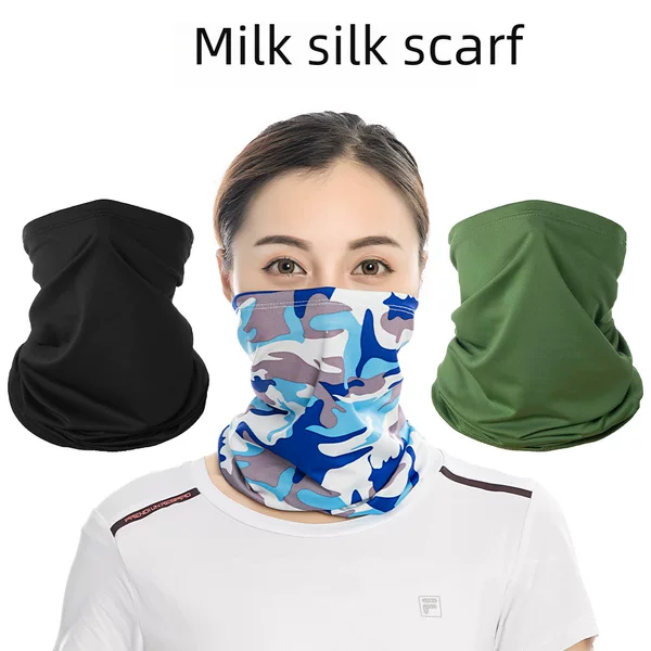 Cross-Border New Cycling Sun Protection Mask Sports Outdoor Ice Silk Magic Headscarf Fishing Windproof Quick-Drying Neck Scarf
