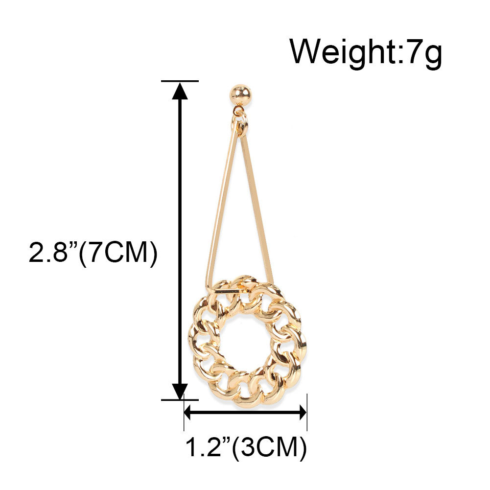 Retro Style Alloy Geometric Long Earrings display picture 1