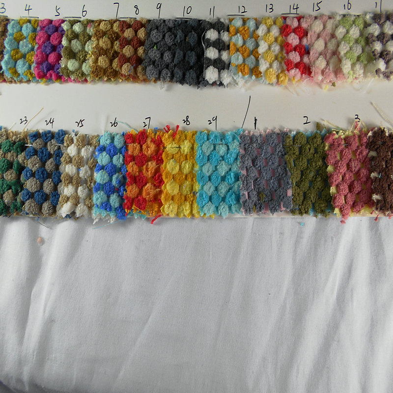 双色颗粒绒提花菠萝格子 玉米粒单面色织格服装鞋材箱包玩具面料