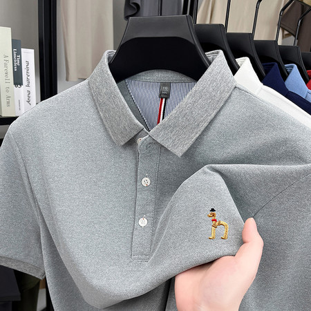 専門店の正規品ハギスpoloシャツ男性夏新作カジュアルスリムtシャツシンプルファッション男性上着|undefined